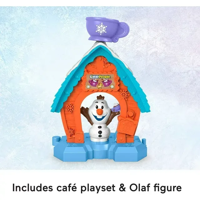 Photo 2 of Disney Frozen Olaf’s Cocoa Cafe Little People Portable Playset with Figure for Toddlers
