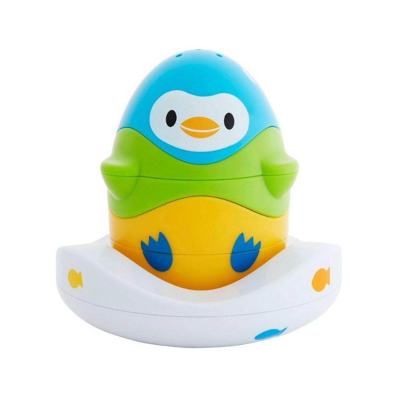 Photo 1 of Munchkin Stack n’ Match Floating Bath Toy, Blue/Green/Yellow
