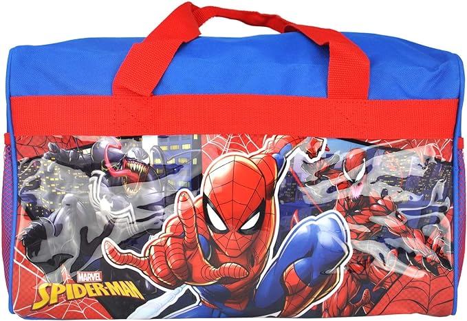 Photo 1 of Ruz Spiderman 600D Polyester Duffle Bag with Printed PVC Side Panels

