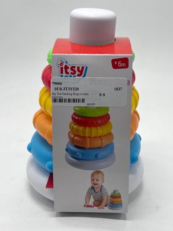 Photo 2 of Itsy Tots Stacking Rings - Soft Toddler Stacking Toy with Rings Preschool Learning Developmental Toys for Toddler Girls and Boys to Learn Color Sorti
