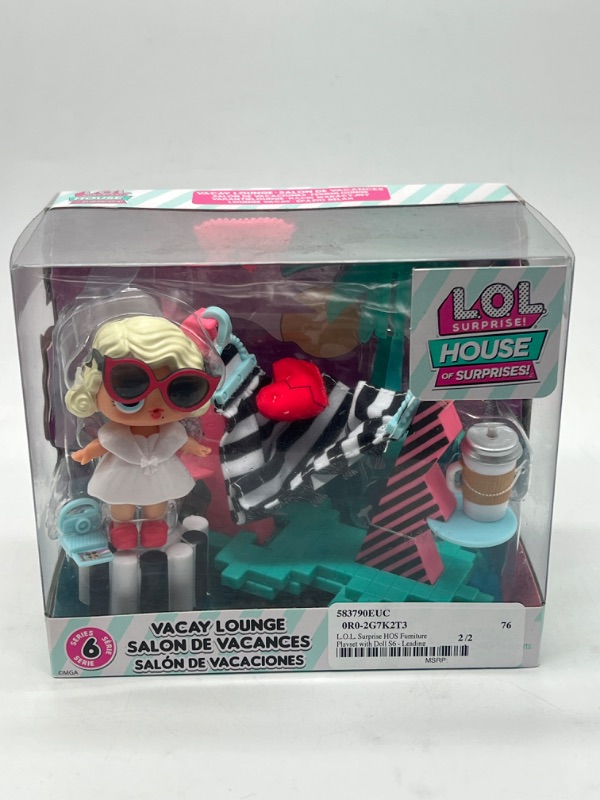 Photo 2 of LOL Surprise OMG House of Surprises Vacay Lounge Playset with Leading Baby Collectible Doll and 8 Surprises – Great Gift for Kids Ages 4+
