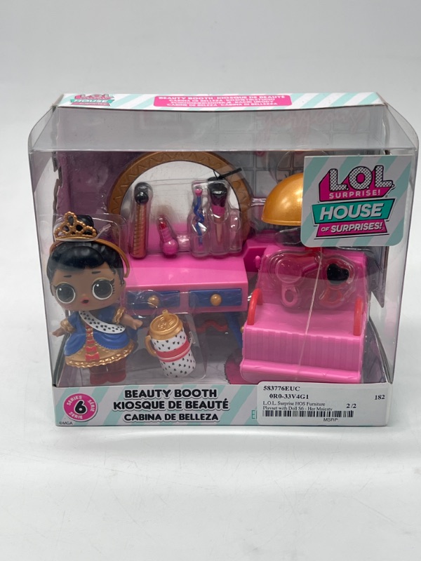 Photo 2 of L.O.L. Surprise! O.M.G. House of Surprises Beauty Booth Playset with Her Majesty Collectible Doll and 8 Surprises – Great Gift for Kids Ages 4+
