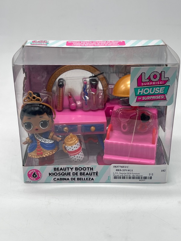 Photo 1 of L.O.L. Surprise! O.M.G. House of Surprises Beauty Booth Playset with Her Majesty Collectible Doll and 8 Surprises – Great Gift for Kids Ages 4+
