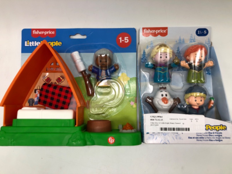Photo 2 of Fisher-Price Little People A-Frame Cabin Playset And Disney Frozen Elsa & Friends Little People Figure Set for Toddlers