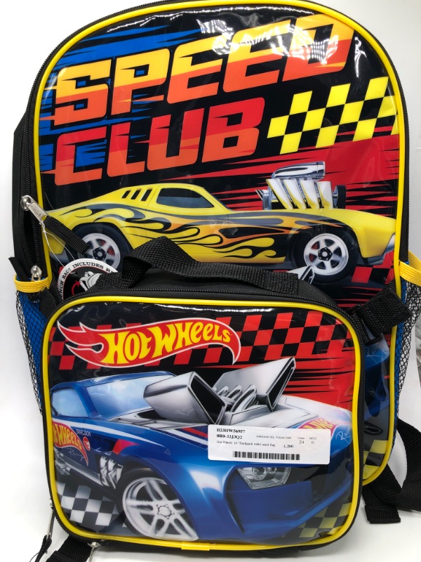Photo 1 of Hot Wheels Backpack with Lunchbox Set