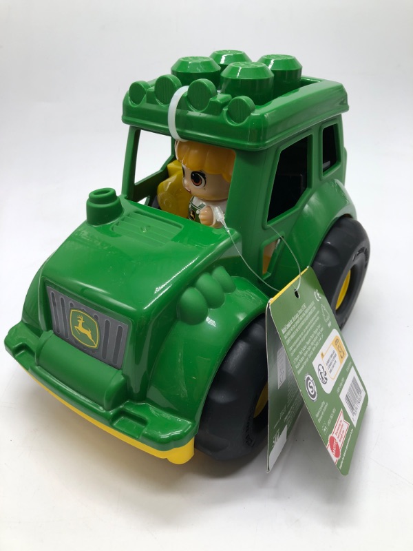 Photo 2 of MEGA BLOKS John Deere Building Toy Blocks LiTractor (6 Pieces) for Toddler
