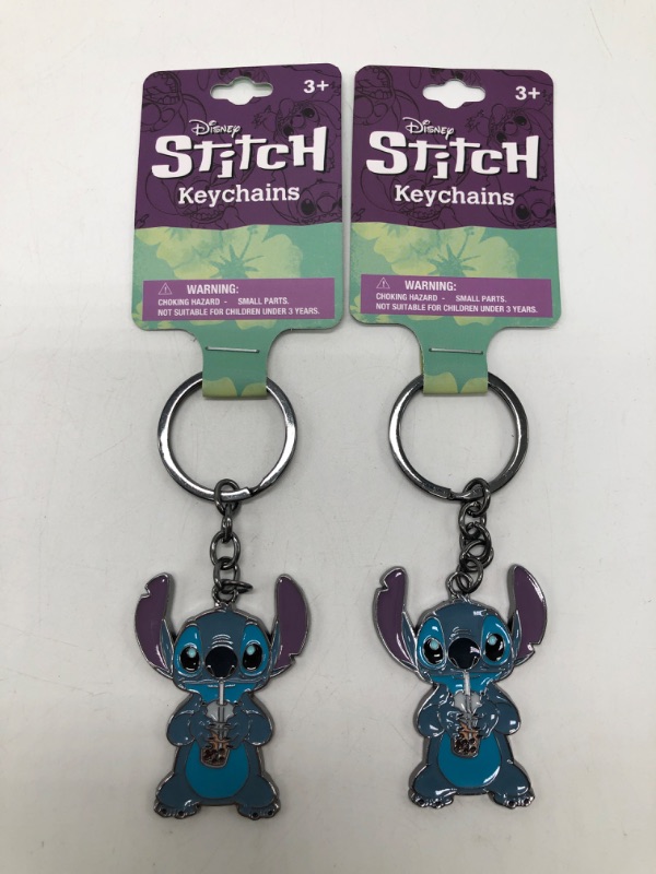 Photo 1 of 2 Pack Stich Drinking Boba Key Chains 