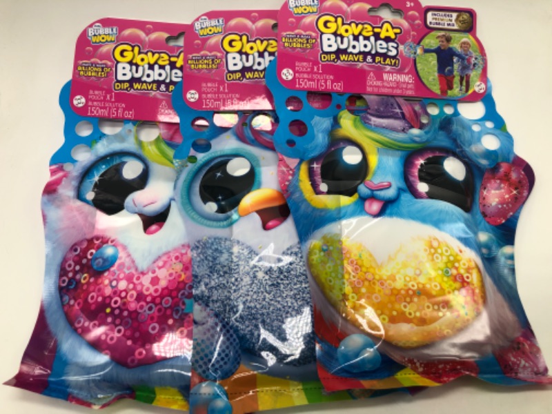 Photo 1 of 3 Pack Glove-A-Bubbles Kids Bubbles 
