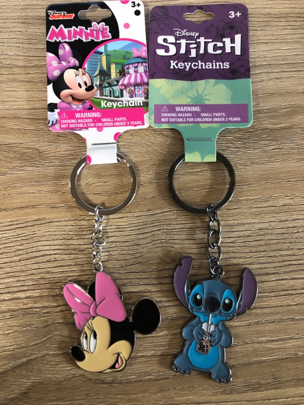 Photo 1 of 2 Pack Minnie Mouse & Stitch Keychains 