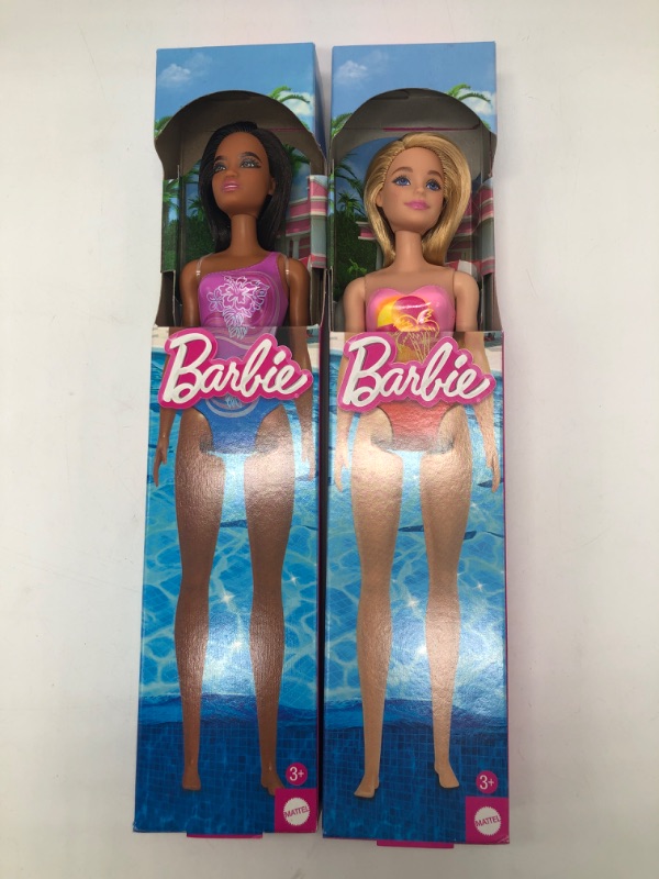 Photo 1 of 2 Pack Barbie Beach In Swim Suit Water Dolls 