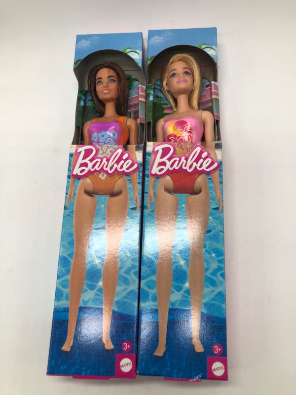 Photo 1 of 2 Pack Beach Swimsuit Barbie Dolls 