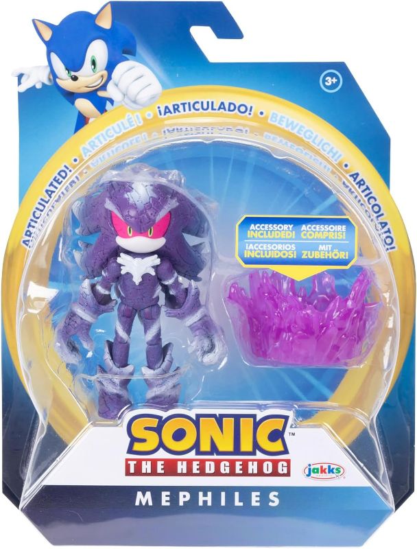 Photo 2 of Sonic the Hedgehog 4-inch Mephiles the Dark Action Figure with Purple Mist Base Accessory. Ages 3+ (Officially licensed by Sega)
