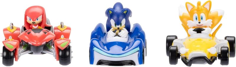 Photo 1 of Sonic The Hedgehog 1:64 Die-cast Vehicles 3-Pack Knuckles, Sonic and Tails. Ages 3+ (Officially Licensed by Sega)
