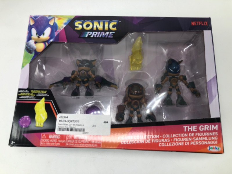 Photo 3 of Sonic Prime 2.5-inch Action Figures the Grim Themed 5 Pieces: Sonic Trooper, Knuckles Trooper, Rouge Trooper, Yellow Shard and Purple Shard. Ages 3+ 