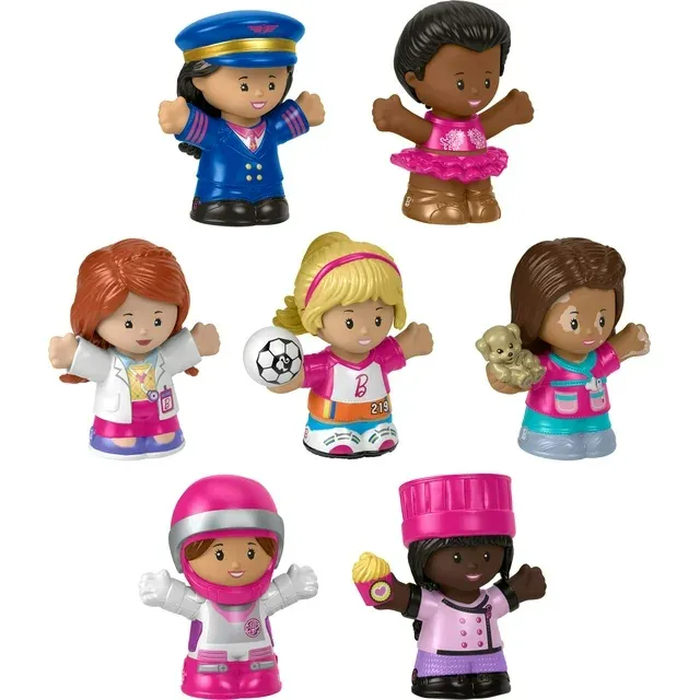 Photo 1 of Fisher-Price Little People Barbie You Can Be Anything Figure Pack, 7-Piece Toddler Toy
