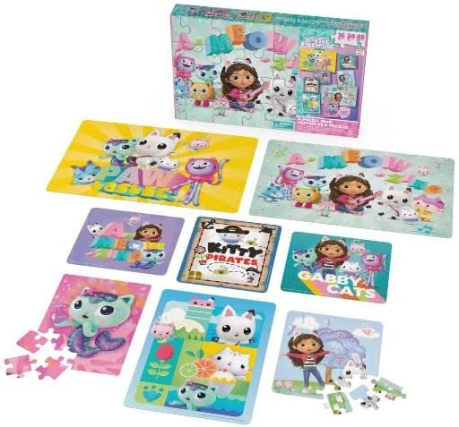 Photo 1 of Gabby’s Dollhouse, 8-Puzzle Pack 16-Piece 24-Piece 48-Piece Jigsaw Puzzles
