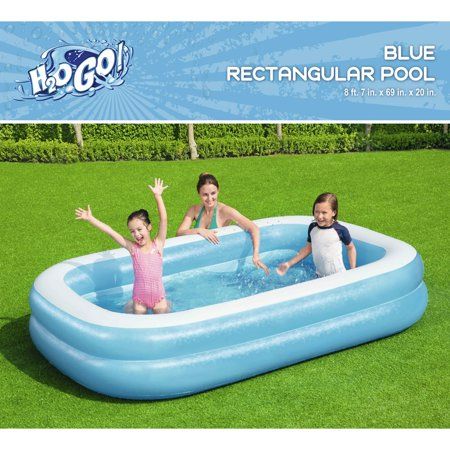 Photo 1 of Bestway 8.5 X 69 X 20 Inflatable Blue Rectangular Family Splash Pool Children 6+ Years
