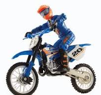 Photo 1 of Hot Wheels Moto X No.26 Rider and Black Bike Figure, Blue