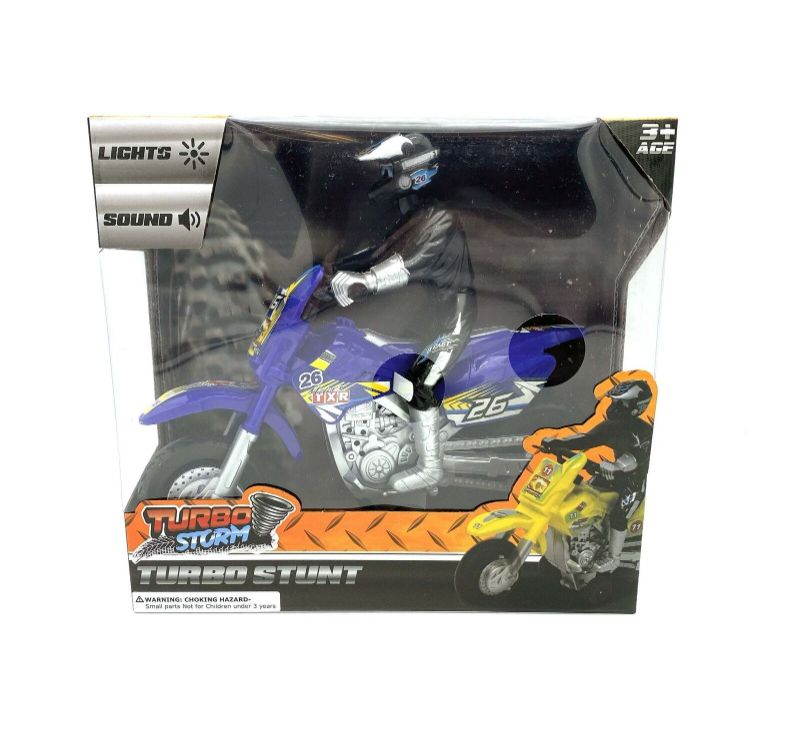 Photo 2 of Hot Wheels Moto X No.26 Rider and Black Bike Figure, Blue