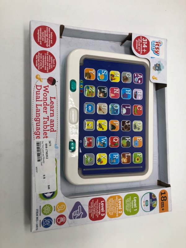 Photo 1 of Itsy Tots Learn and Wonder Tablet - Dual Languages
