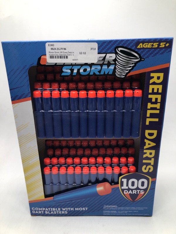 Photo 2 of Blaster Storm 100 Foam Darts in Window Box Dart Size 2.75" L
