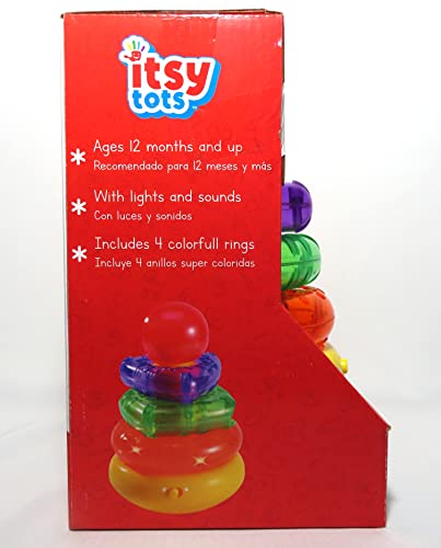 Photo 3 of United Pacific Designs Itsy Tots Light N Sounds Stacking Rings - Soft Toddler Stacking Toy with Rings Preschool Learning Developmental Toys for Toddl
