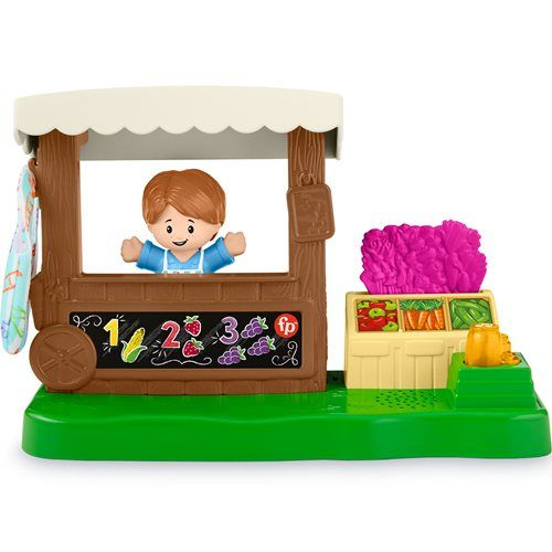Photo 1 of Fisher-Price Little People Farmers Market Toddler Playset with Light and Sounds 4 Pieces
