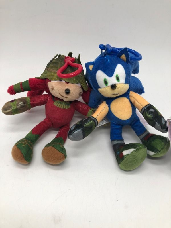 Photo 1 of 2 Pack Sonic The Hedgehog Assorted Plushie Keychain