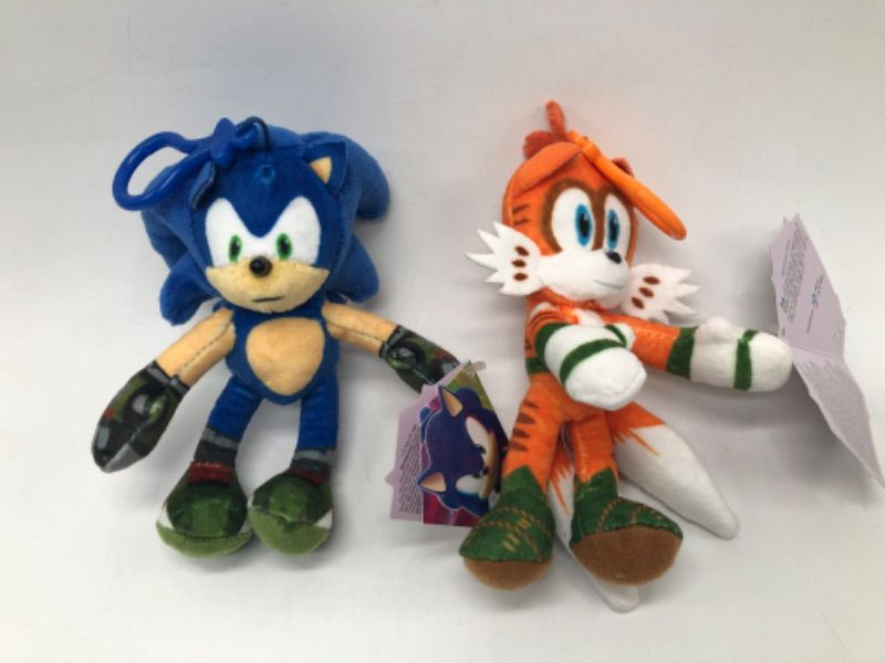 Photo 1 of 2 Pack Sonic The Hedgehog Assorted Plushie Keychain