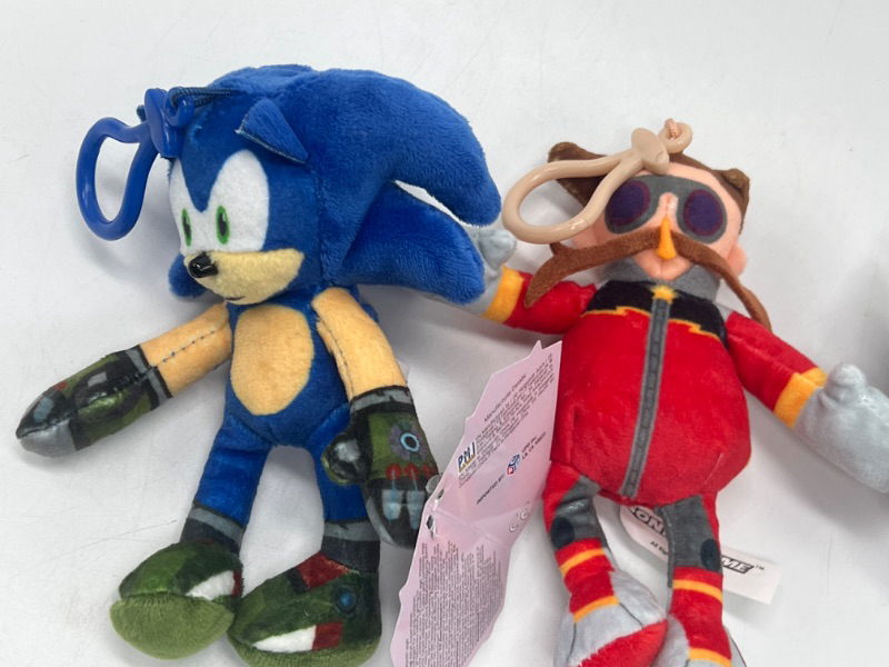 Photo 1 of 2 Pack Sonic The Hedgehog Assorted Plushie Keychain