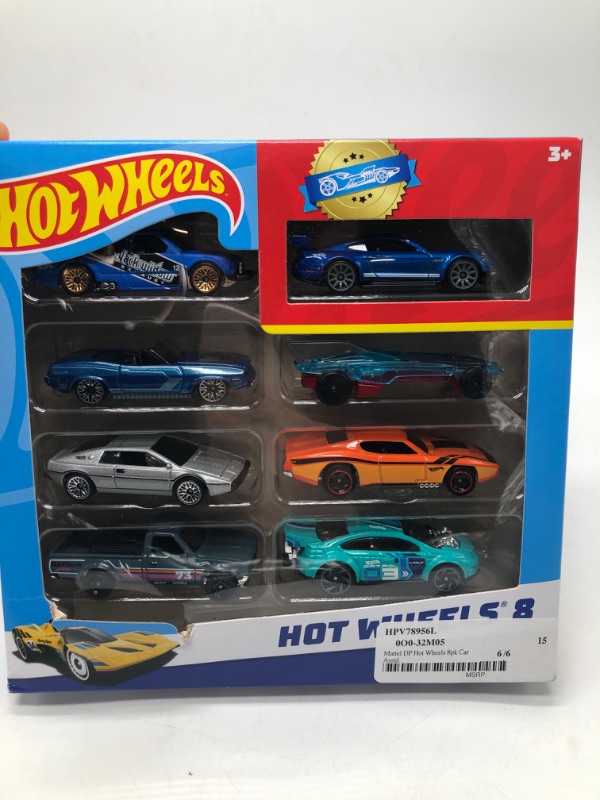 Photo 1 of Hot Wheels Set Of 8 Basic Toy Cars & Trucks In Including 1 Exclusive Car, Styles May Vary
