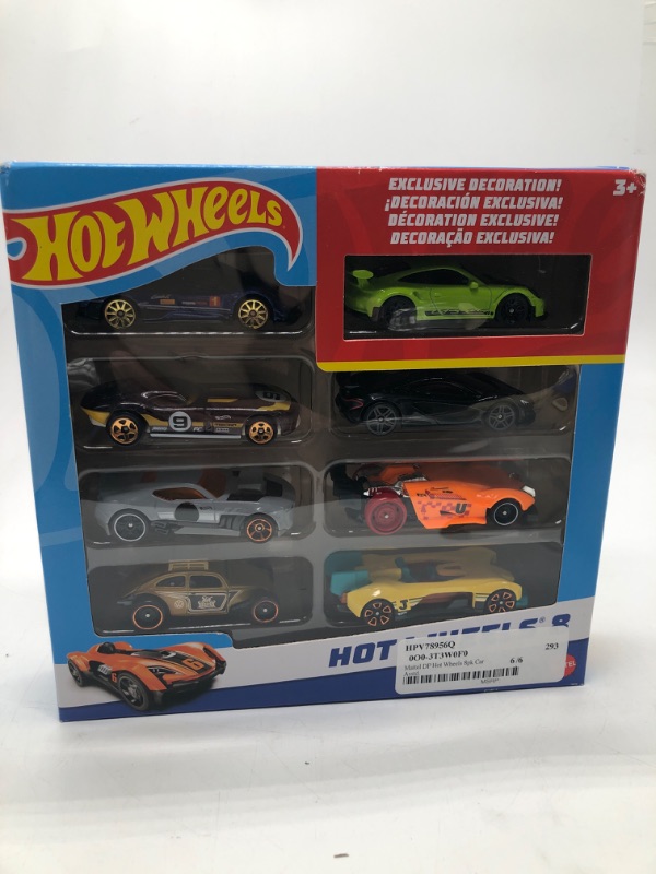 Photo 1 of Hot Wheels Set Of 8 Basic Toy Cars & Trucks In Including 1 Exclusive Car, Styles May Vary
