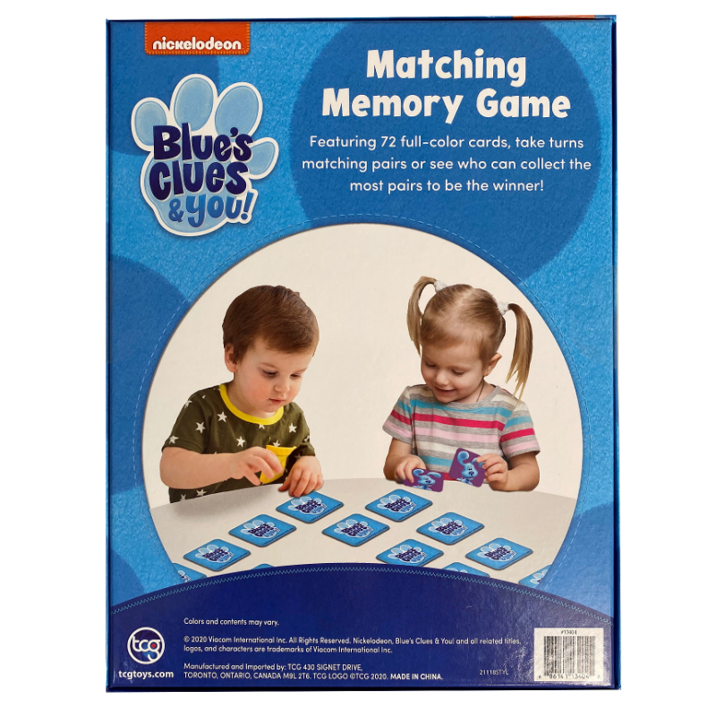 Photo 2 of Nickelodeon Blue's Clues & You Character Matching Memory Card Game 72 Pieces
