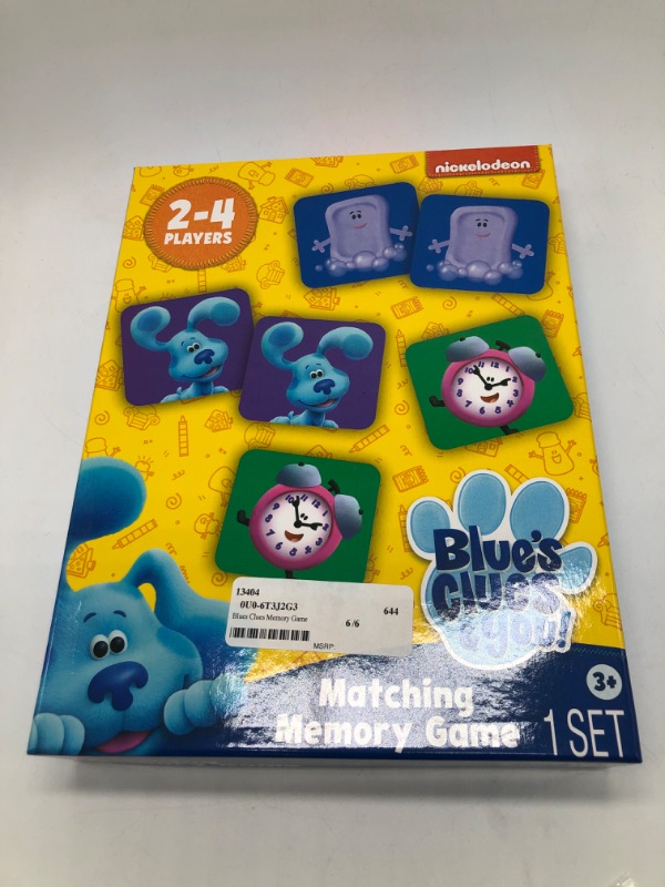 Photo 3 of Nickelodeon Blue's Clues & You Character Matching Memory Card Game 72 Pieces
