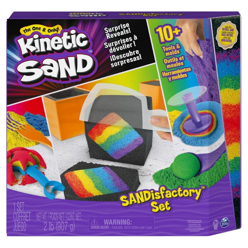 Photo 1 of Ensemble Kinetic Sand SANDisFactory Avec Outils Et Moules, Sable Sensoriel Compressible, 2 Lb, Paq. 13, 3 Ans Et Plus
