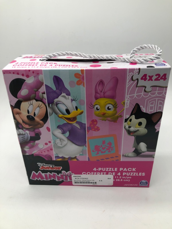 Photo 2 of Spin Master Minnie Mouse 24 Piece 4-Pack Puzzle

