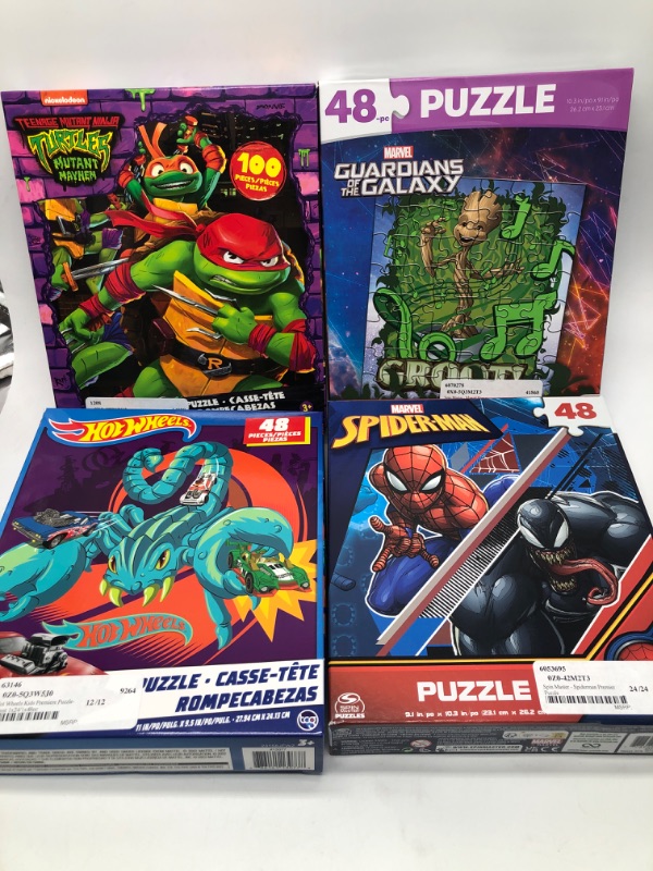 Photo 1 of 4 Pack Miscellaneous Kids Puzzles