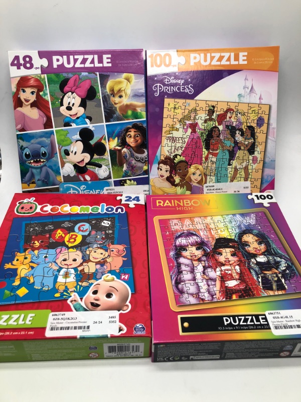 Photo 1 of 4 Pack Miscellaneous Kids Puzzles