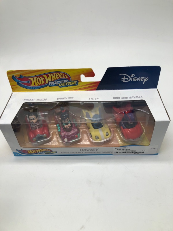 Photo 2 of Hot Wheels RacerVerse Disney Vehicle Set - 4pk
