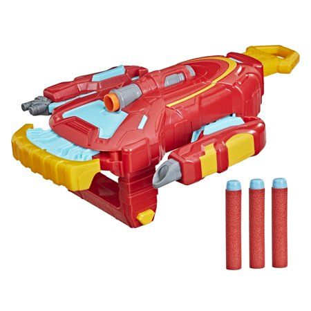Photo 1 of Marvel Avengers: Mech Strike Iron Man Strikeshot Gauntlet Kids Toy Action Figure for Boys and Girls with 3 Darts (2”)
