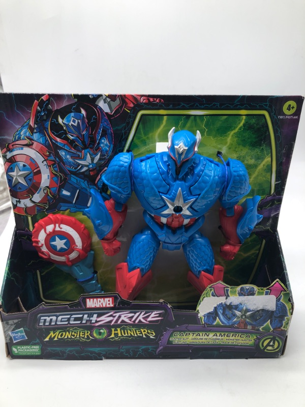 Photo 2 of Marvel Avengers Mech Strike Monster Hunters Hunter Suit Captain America Walmart Exclusive
