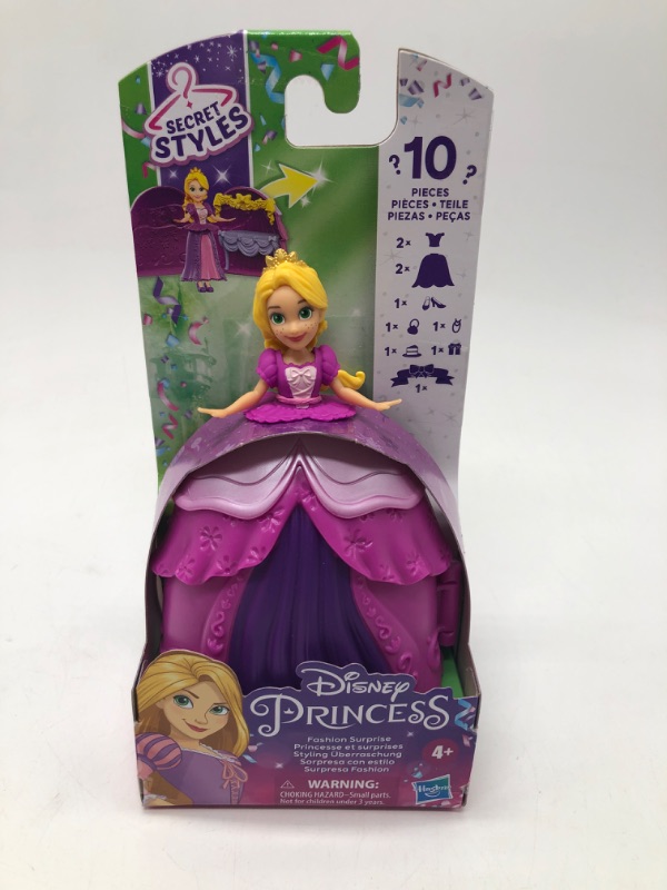Photo 4 of Disney Princess Secret Styles Fashion Surprise Rapunzel, Mini Doll Playset
