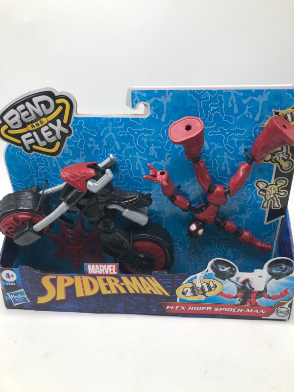 Photo 2 of Marvel Bend and Flex Flex Rider Spider-Man Action Figure and 2-in-1 Motorcycle
