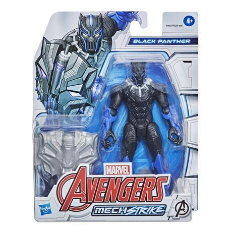 Photo 2 of Marvel Avengers: Mech Strike Black Panther with Battle Accessory Kids Toy Action Figure for Boys and Girls (8”)
