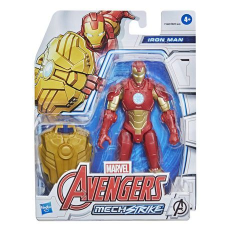 Photo 2 of Marvel Avengers: Mech Strike Iron Man with Battle Accessory Kids Toy Action Figure for Boys and Girls (8”)
