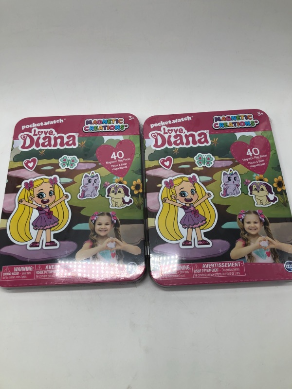 Photo 3 of 2 Pack Love Diana - Magnetic Creations Tin - Dress up Play Set - Includes 2 Sheets of Mix & Match Dress up Magnets with Storage Tin. Great Travel Activity 