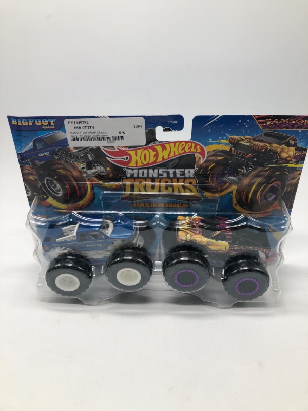 Photo 1 of Hot Wheels Monster Trucks Demolition Doubles Set of 2 Toy Trucks