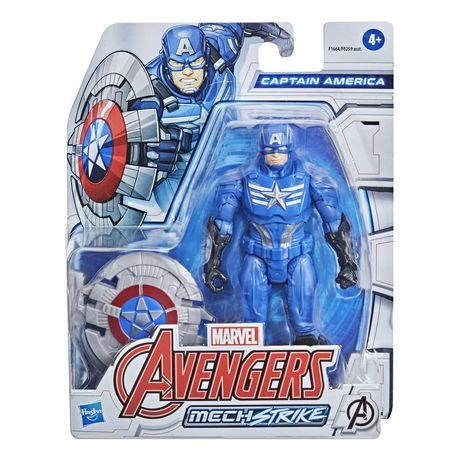 Photo 1 of Marvel Avengers: Mech Strike Captain America Kids Toy Action Figure for Boys and Girls (8”)
