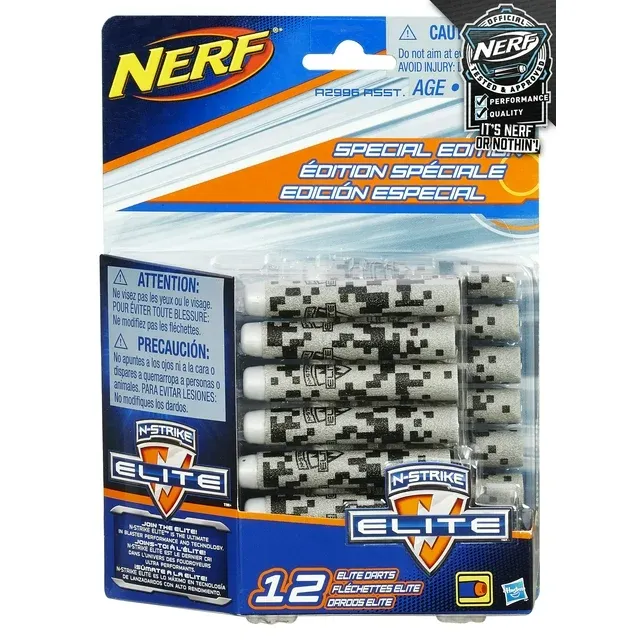 Photo 1 of 2 PACKS Nerf N-Strike Elite 12 Special Edition Elite Darts Pack (Gray)
