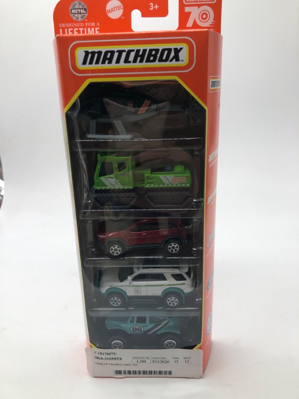 Photo 1 of Matchbox 5-Pack (Styles May Vary)
